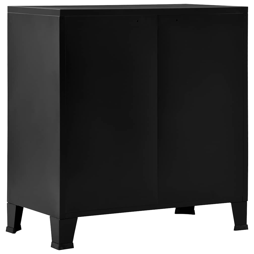Skåp DIV. Svart 75x40x80 cm stål