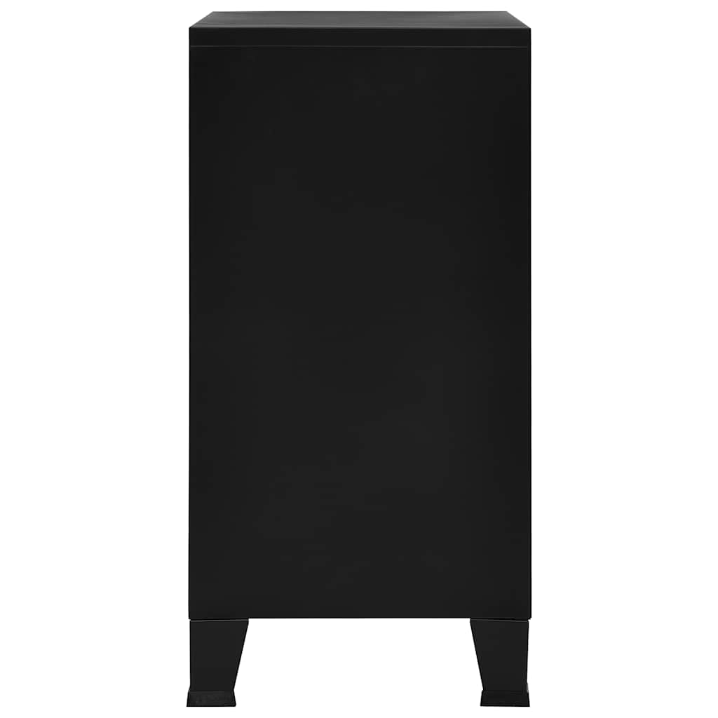 Skåp DIV. Svart 75x40x80 cm stål