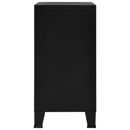 Skåp DIV. Svart 75x40x80 cm stål