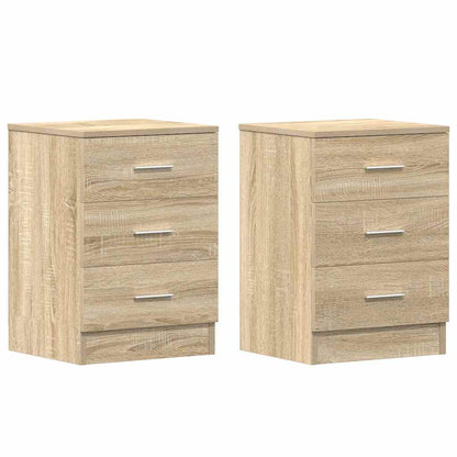 Sängbord 2 st sonoma ek 38x35x56 cm konstruerat trä