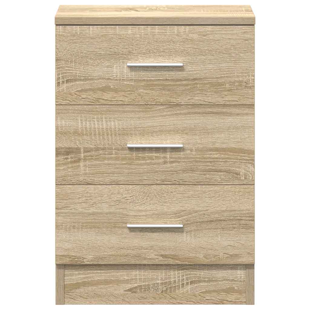Sängbord 2 st sonoma ek 38x35x56 cm konstruerat trä