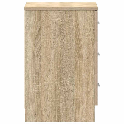 Sängbord 2 st sonoma ek 38x35x56 cm konstruerat trä