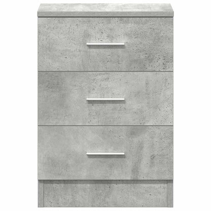 Sängbord 2 st betonggrå 38x35x56 cm konstruerat trä