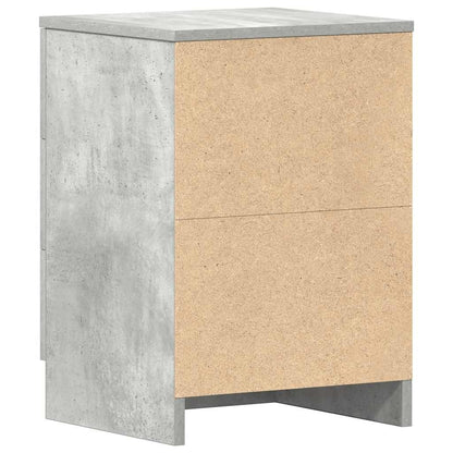 Sängbord 2 st betonggrå 38x35x56 cm konstruerat trä