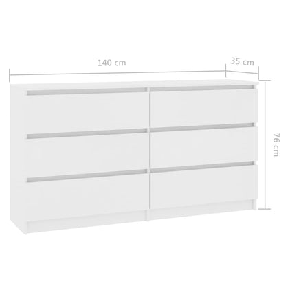 Skänk Vit 140x35x76 cm