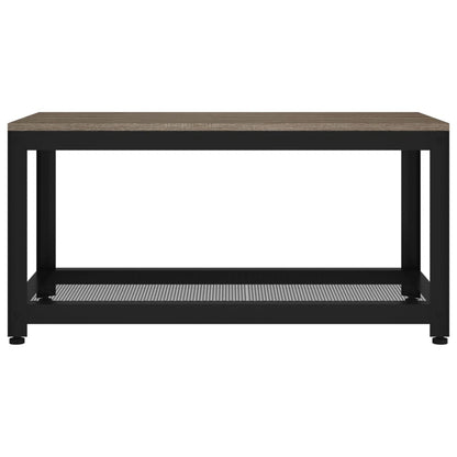 Sidobord Grå och Svart 90x40x45 cm MDF och järn