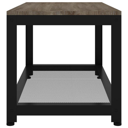 Sidobord Grå och Svart 90x40x45 cm MDF och järn