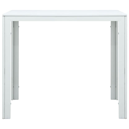 Soffbord Vit 78x78x74 cm HDPE träutseende