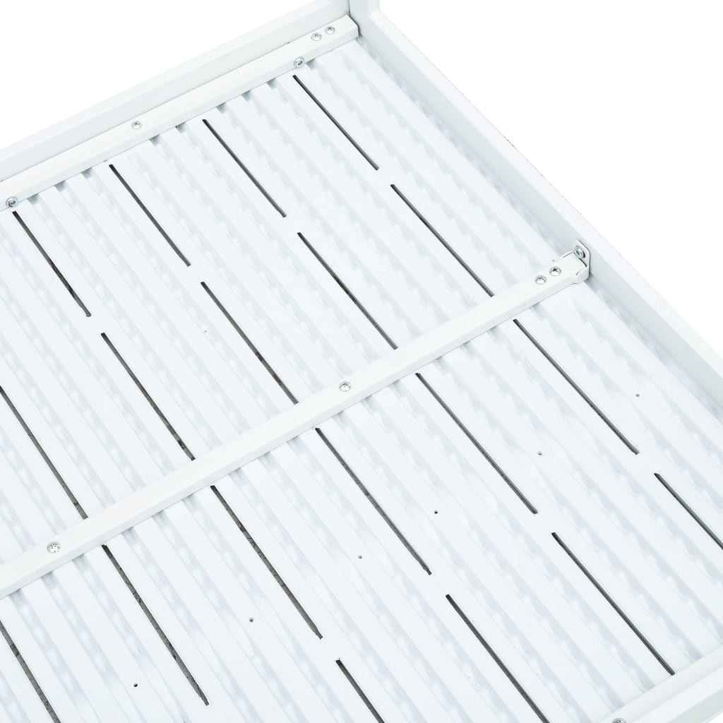 Soffbord Vit 78x78x74 cm HDPE träutseende