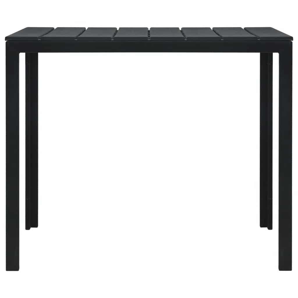 Soffbord Svart 78x78x74 cm HDPE träutseende