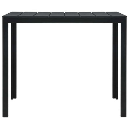 Soffbord Svart 78x78x74 cm HDPE träutseende