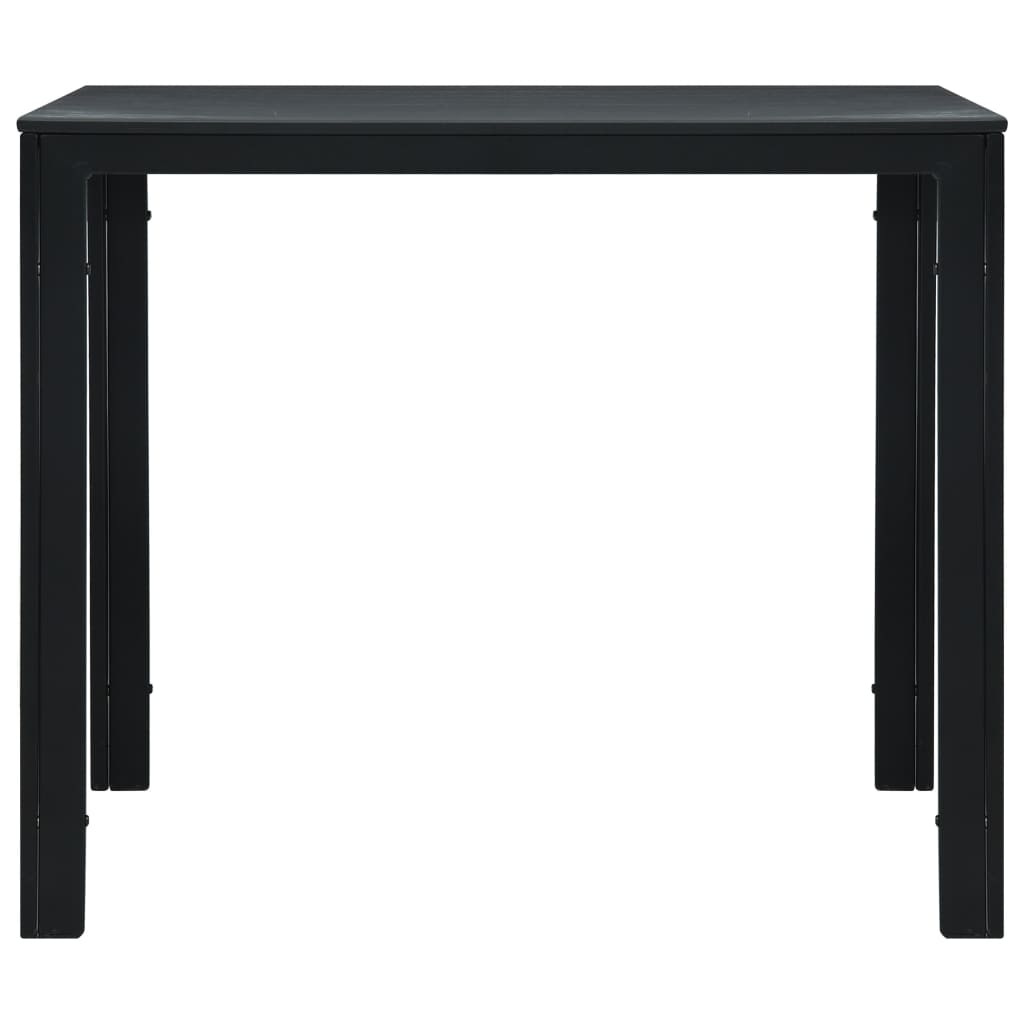 Soffbord Svart 78x78x74 cm HDPE träutseende