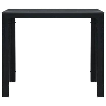 Soffbord Svart 78x78x74 cm HDPE träutseende