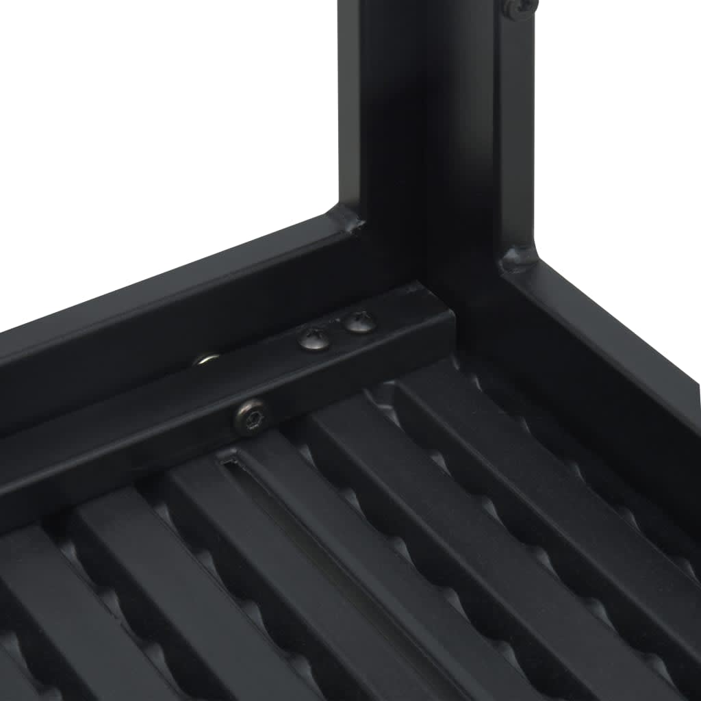 Soffbord Svart 78x78x74 cm HDPE träutseende