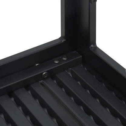 Soffbord Svart 78x78x74 cm HDPE träutseende