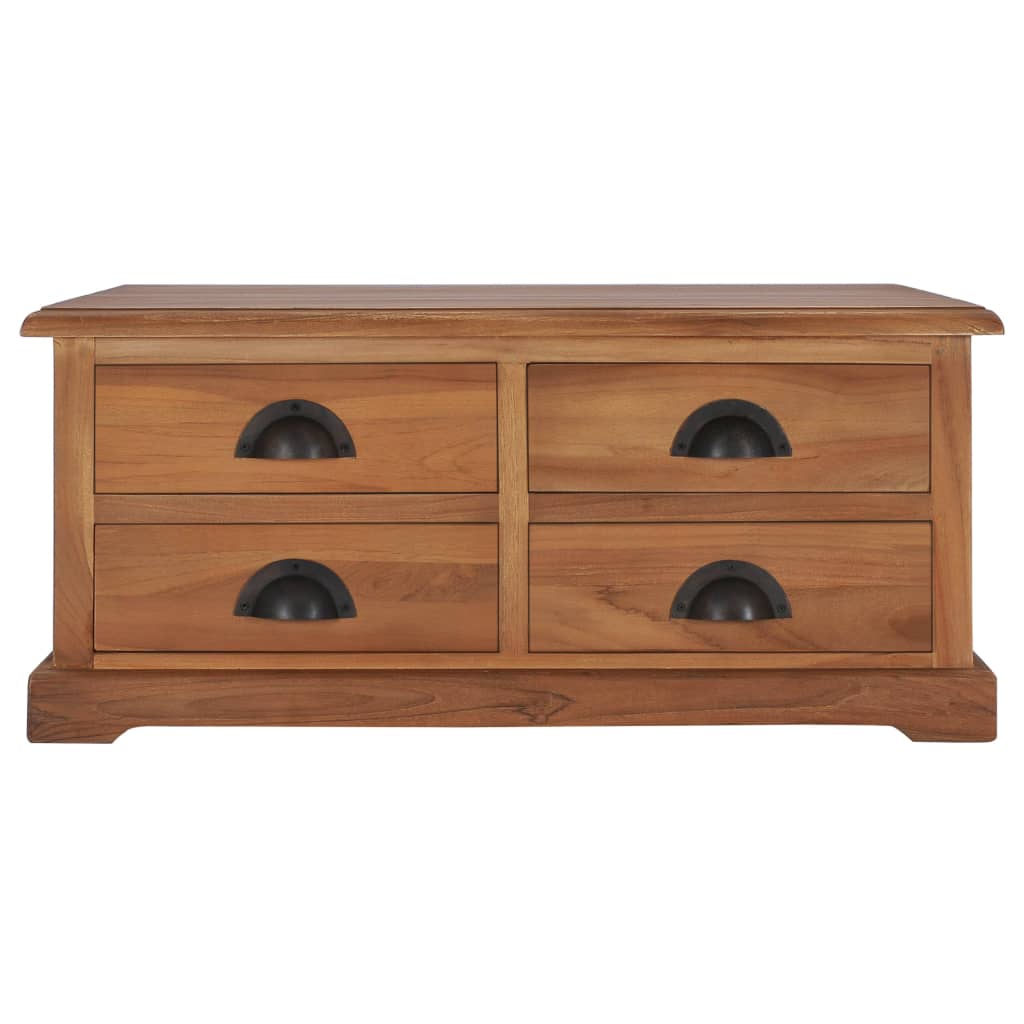 Soffbord Trä 68x68x30 cm massiv teak