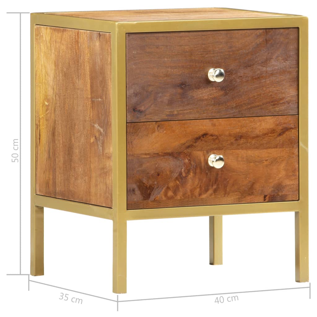 Sängbord 40x35x50 cm massivt mangoträ