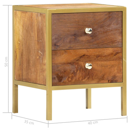 Sängbord 40x35x50 cm massivt mangoträ