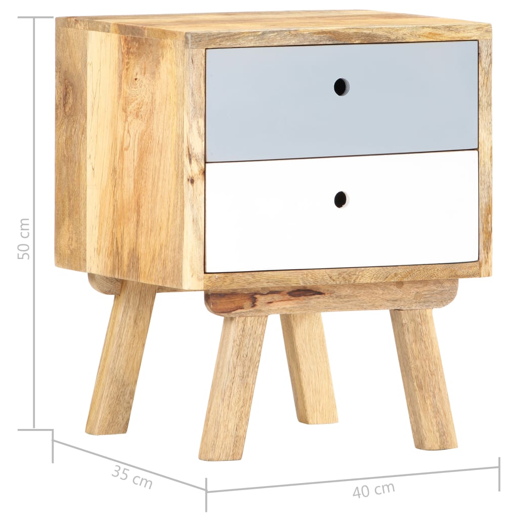 Sängbord 40x35x50 cm massivt mangoträ