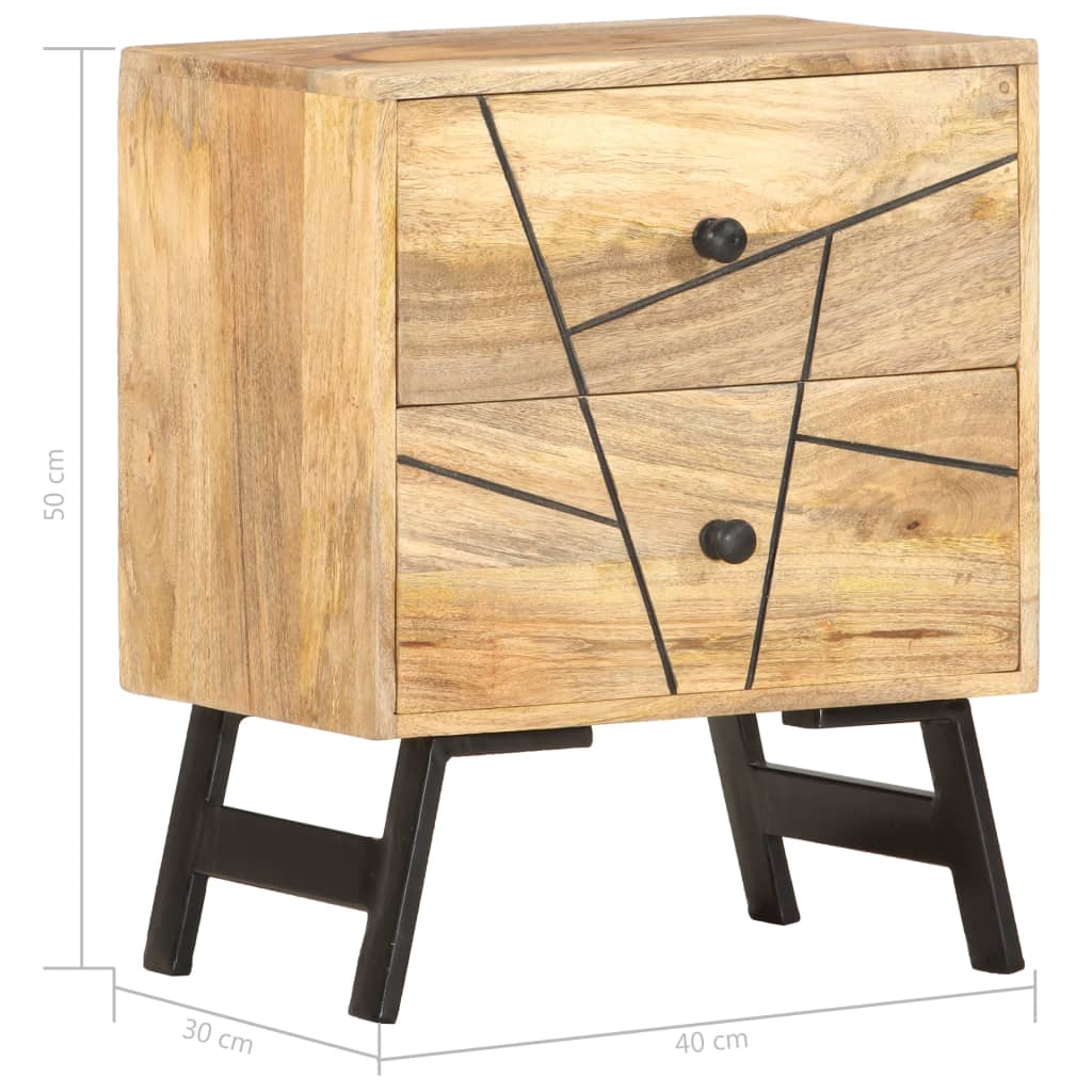 Sängbord 40x30x50 cm massivt mangoträ
