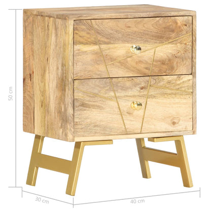 Sängbord 40x30x50 cm massivt mangoträ