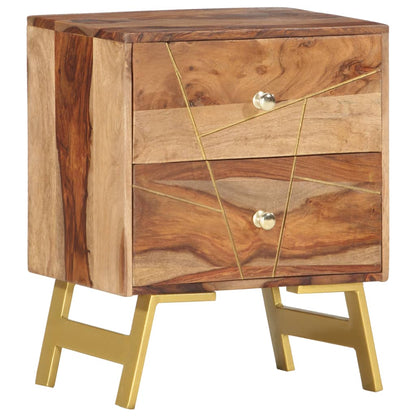 Sängbord 40x30x50 cm massivt sheesamträ