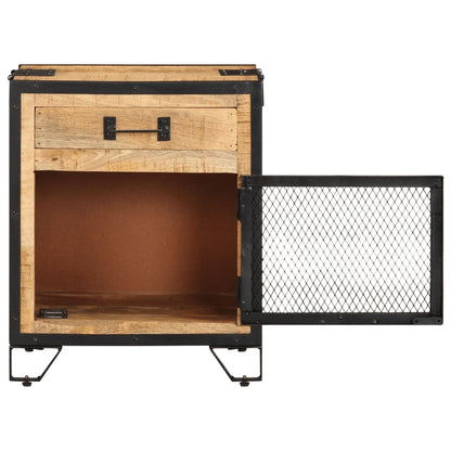 Sängbord Nattduksbord Trä 43x30x51cm massivt robust mangoträ