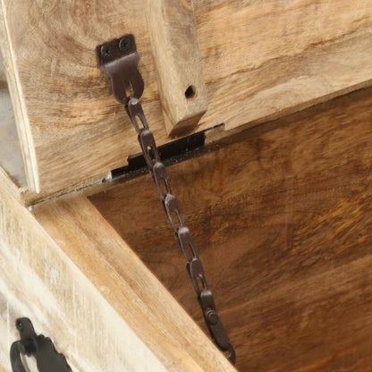 Soffbord Vit 68x68x30 cm massivt mangoträ