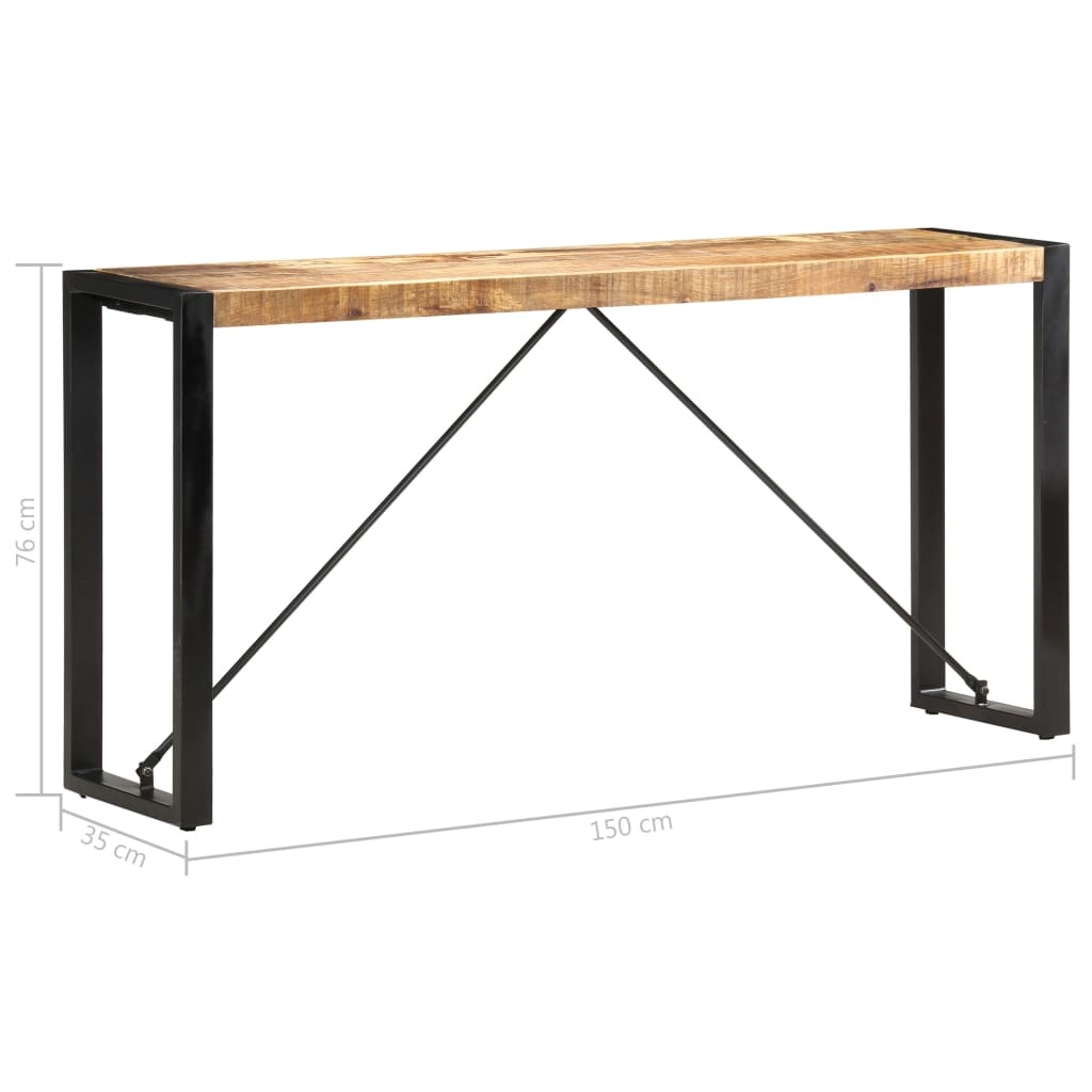 Avlastningsbord Konsollbord Trä 150x35x76 cm massivt mangoträ