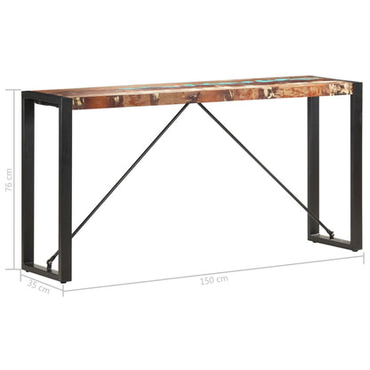 Avlastningsbord Konsollbord Trä 150x35x76 cm massivt återvunnet trä