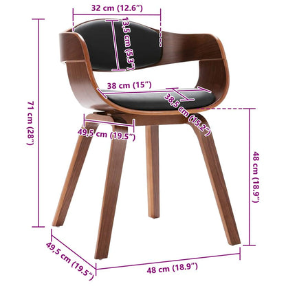 Matstolar 2 st böjträ och konstläder