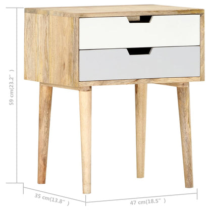 Sängbord Nattduksbord Trä 47x35x59 cm massivt mangoträ