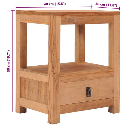Sängbord Nattduksbord Trä 40x30x50 cm massiv teak