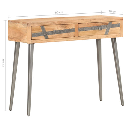 Avlastningsbord Konsollbord Trä 90x30x75 cm massivt akaciaträ