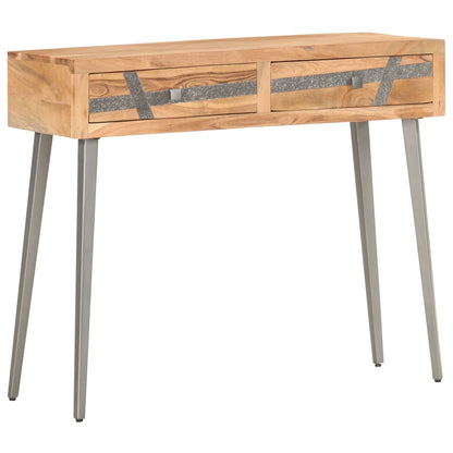 Avlastningsbord Konsollbord Trä 90x30x75 cm massivt akaciaträ