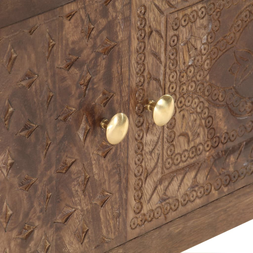 TV-Möbel Trä TV-Bänk 138x30x46 cm massivt mangoträ