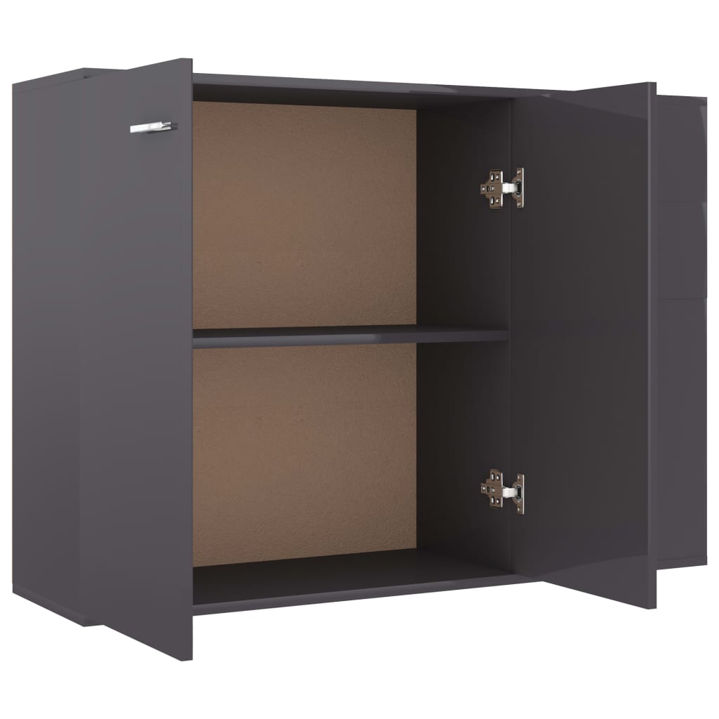 Skänk Högglans Grå 105x30x75 cm