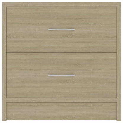 Sängbord 2 st sonoma-ek 40x30x40 cm konstruerat trä