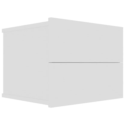 Sängbord 2 st vit 40x30x30 cm konstruerat trä