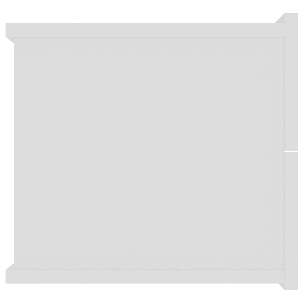 Sängbord 2 st vit 40x30x30 cm konstruerat trä