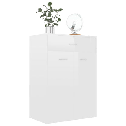 Skoställ Högglans Vit Skoskåp 60x35x84 cm