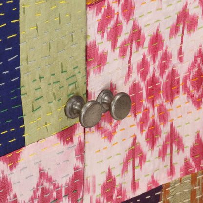 Skänk Trä lappmönster 70x35x75 cm massivt mangoträ