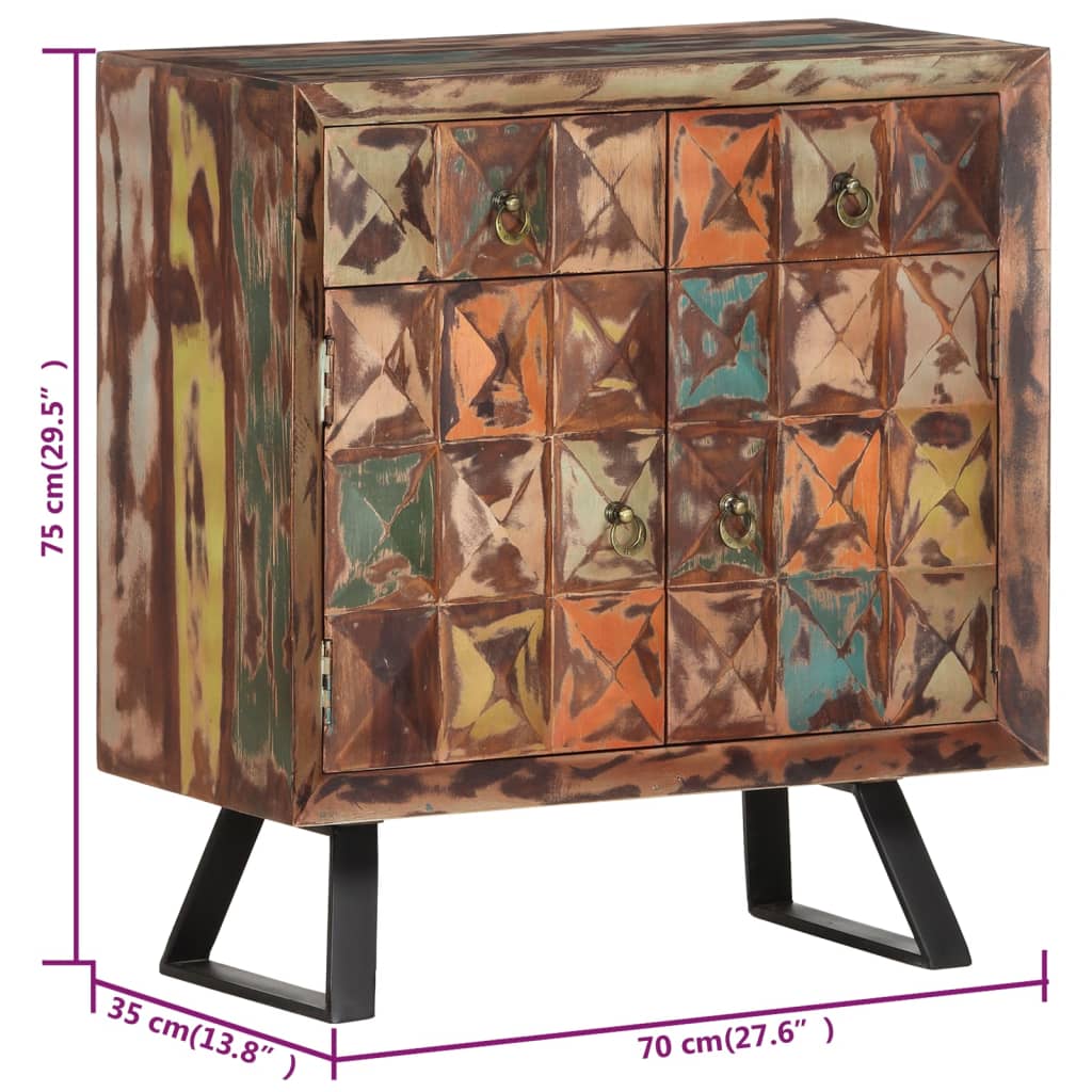 Skänk Trä 70x35x75 cm massivt återvunnet trä