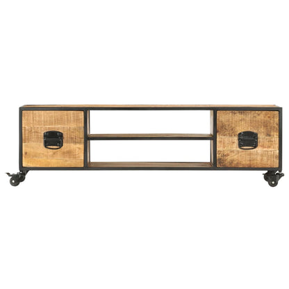 TV-bänk 130x30x39 cm massivt mangoträ