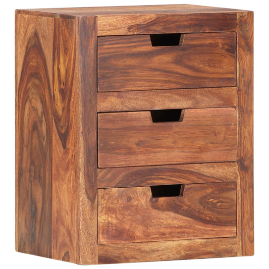 Sängbord 40x30x50 cm massivt sheesamträ