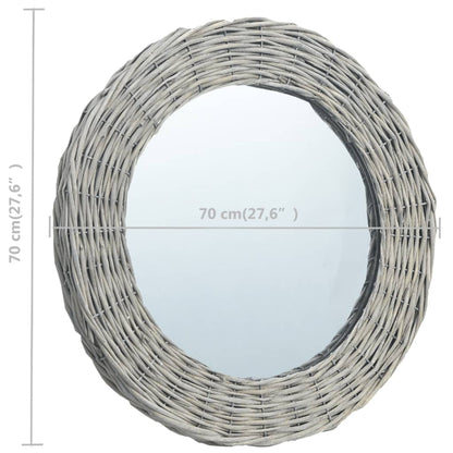 Väggspegel 70 cm korgmaterial