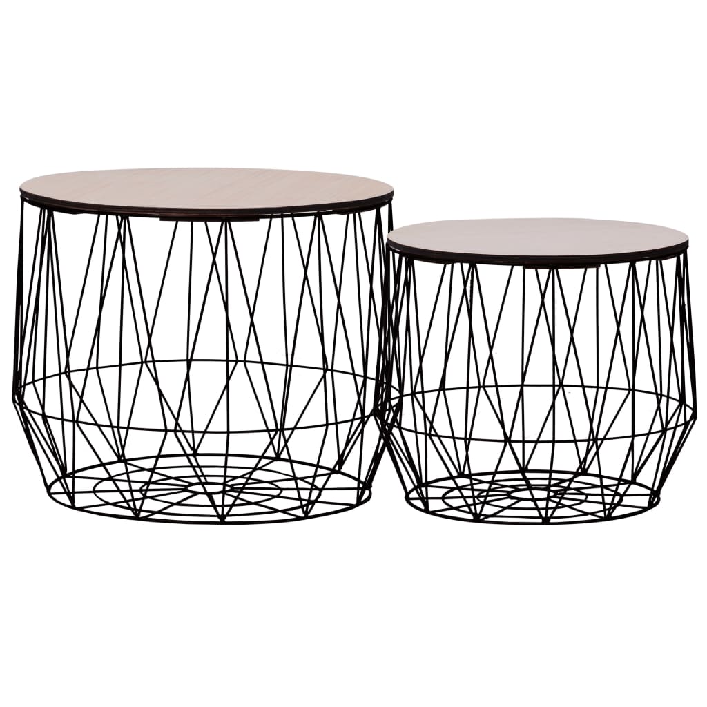 Soffbord Högglans Svart 2 st