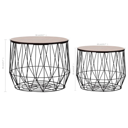 Soffbord Högglans Svart 2 st