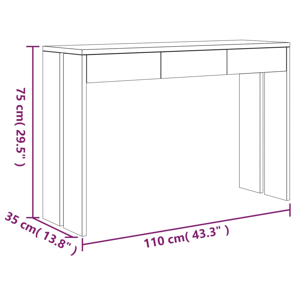 Avlastningsbord Konsollbord Trä 110x35x75 cm massiv teak