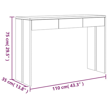 Avlastningsbord Konsollbord Trä 110x35x75 cm massiv teak
